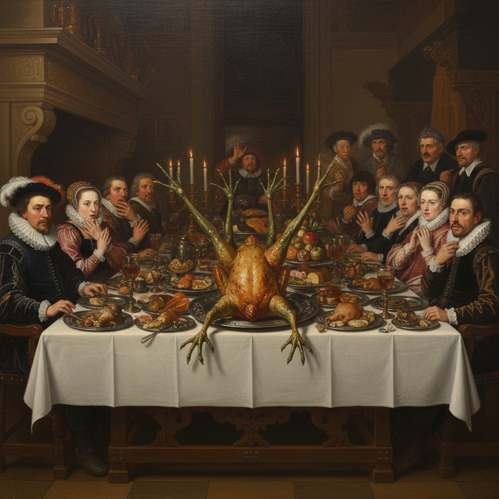 The 'Pollo-Amphibian' was said to pair well with a robust Chianti and a strong sense of foreboding.
