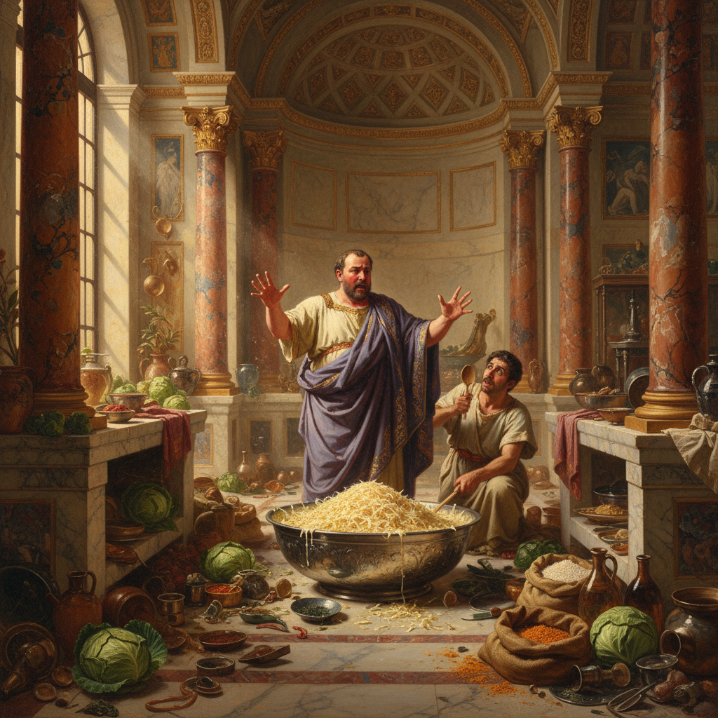 Illustration for "The Emperor Who Bought the World and Expensed the Cabbage"