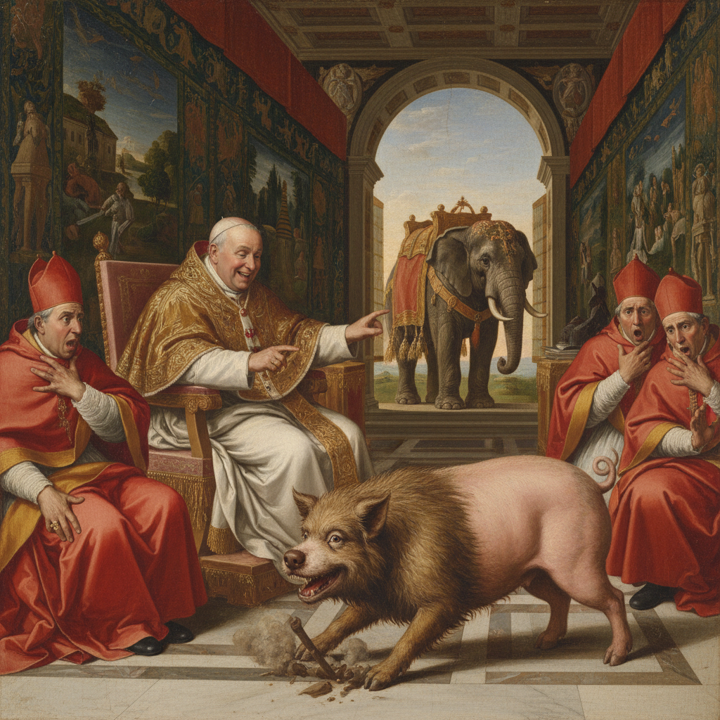 Illustration for "The Pope’s Pig-Dogs and the Dawn of Delicious Blasphemy"