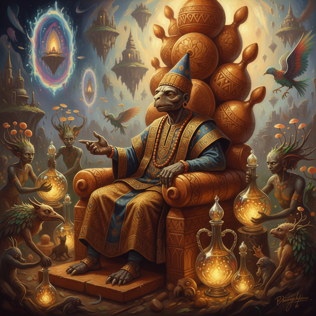 Illustration for "That Time a Nigerian Tortoise Became a Trans-Dimensional Kingpin"