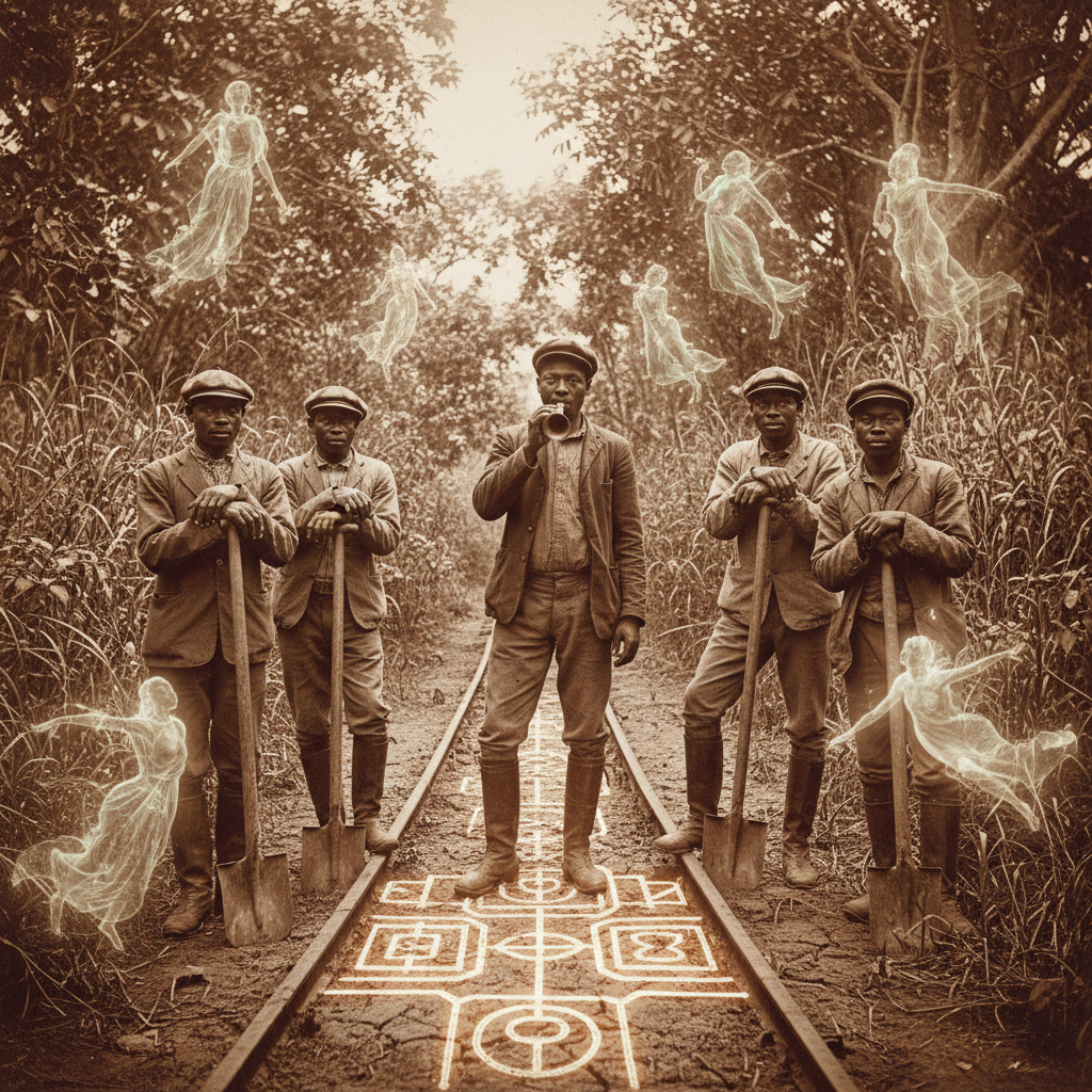 Illustration for "IRON HORSE, MY ASS: NIGERIA ACCIDENTALLY BUILDS GHOST-POWERED 5G NETWORK IN 1903"