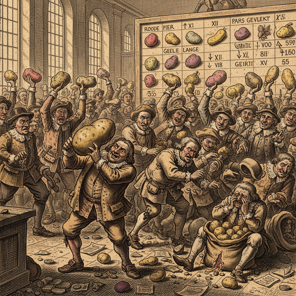 "Sell! Sell! The price on 'Gouda Golds' is collapsing!"