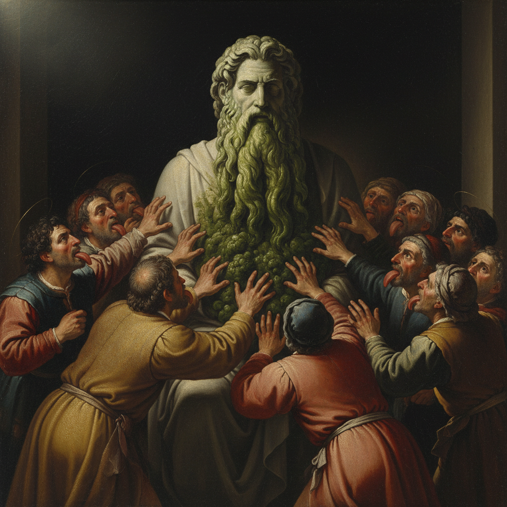 Illustration for "That Time God’s Mildew Gave Moses a Beard"