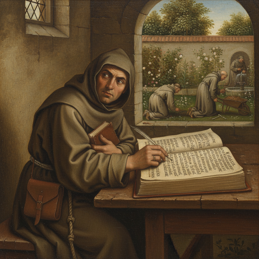 Brother Luca Pacioli discovers a system for balancing the books. And other things.