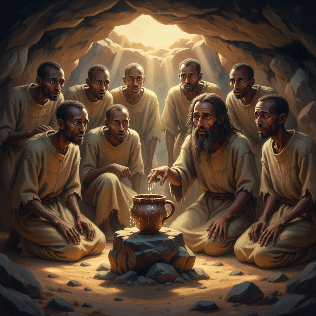 Illustration for "That Time Some Thirsty Monks Found a Holy Coffee Cup"