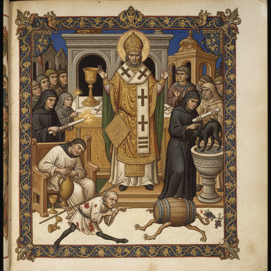 The Lord’s forgiveness was infinite. The sacristan’s patience was not.