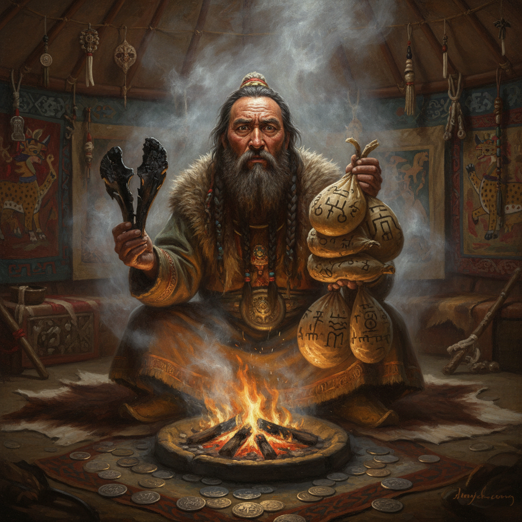 Illustration for "The Great Khan’s Golden Horde Was Actually Just a Complicated Financial Instrument"