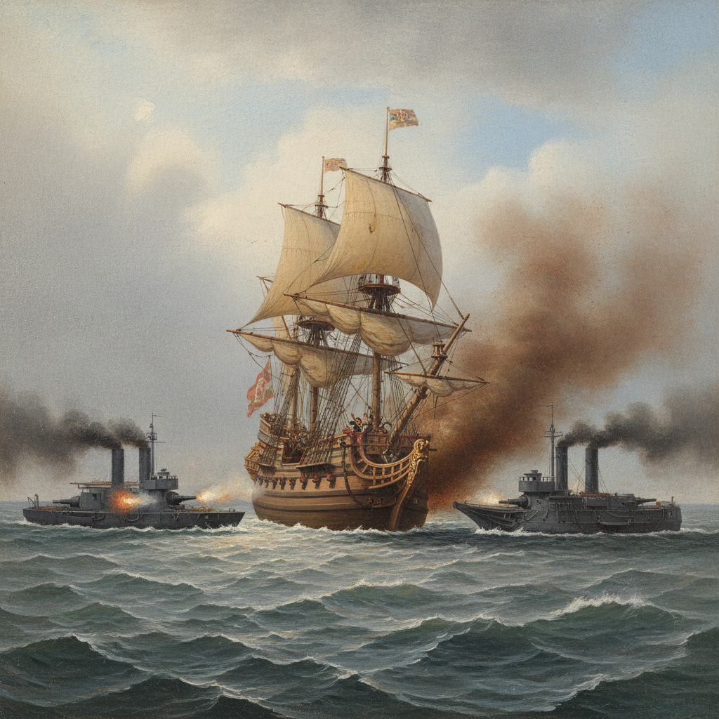 Illustration for "That Time a Spiceship Crashed the Civil War"