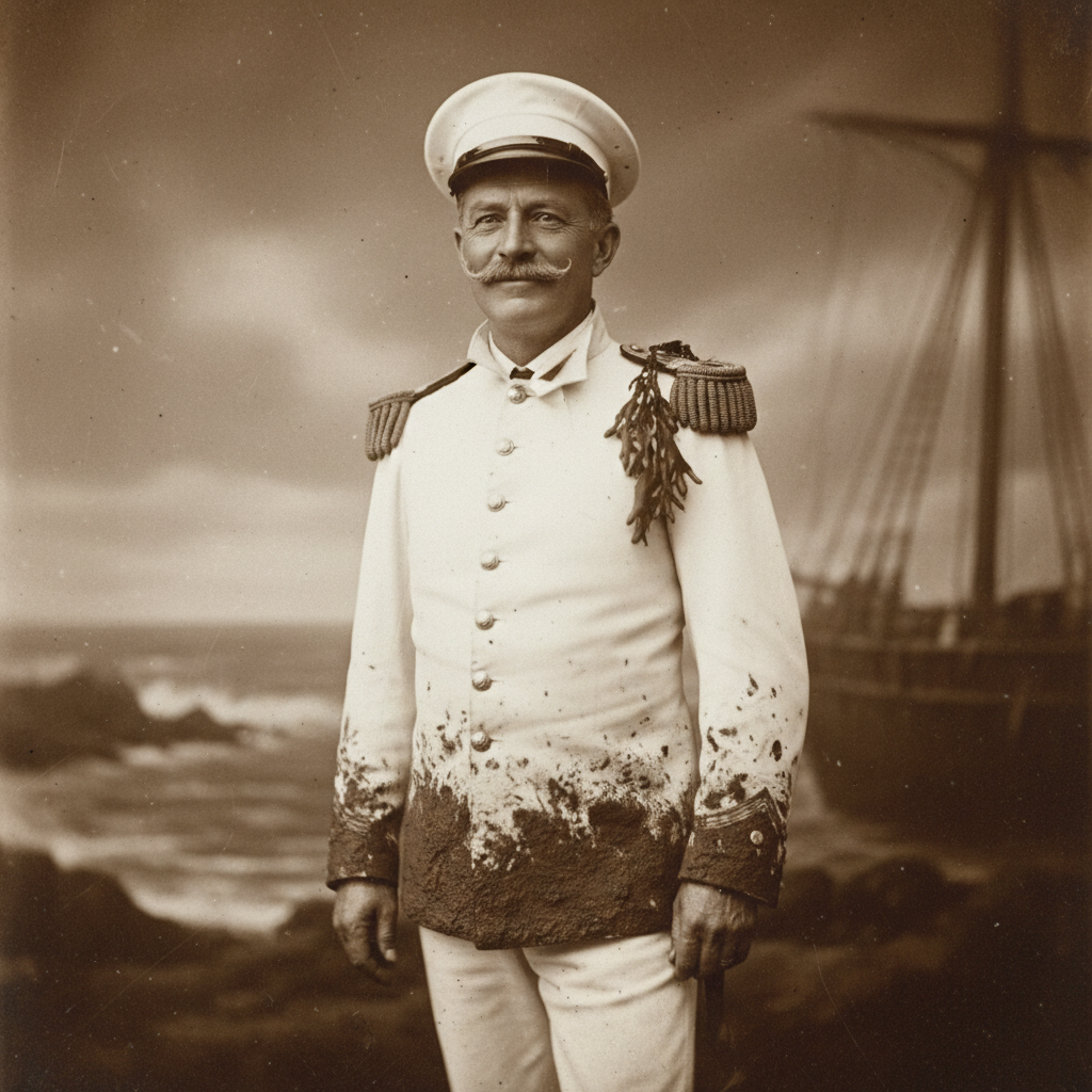 Commodore Dewey, moments after discovering that Mother Nature gives zero fucks about manifest destiny.