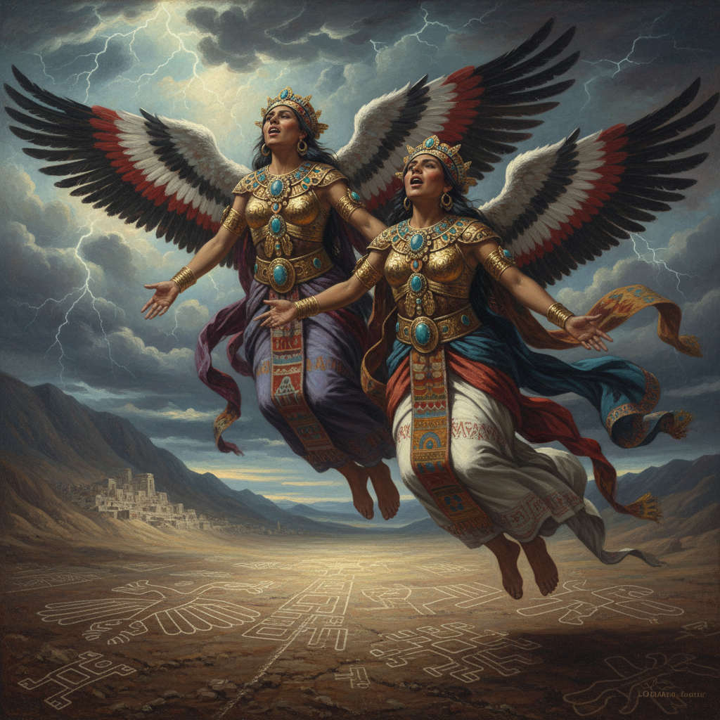 Illustration for "THE CONDOR QUEENS OF CUZCO"