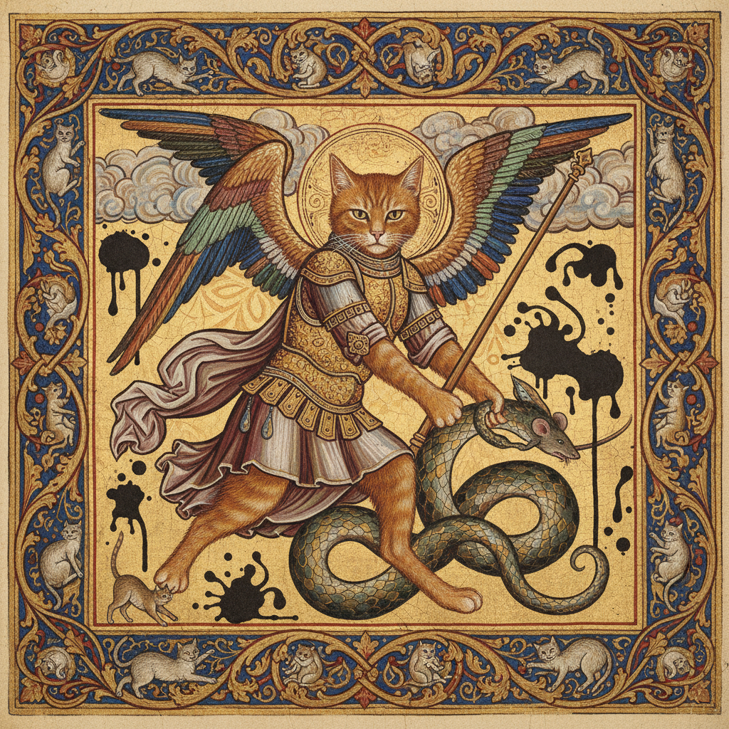 He is delivering us from evil, probably.