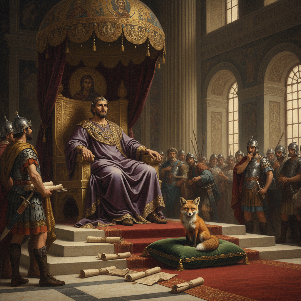The little shit's got diplomatic immunity. And a better grasp of Neoplatonism than half the Senate.