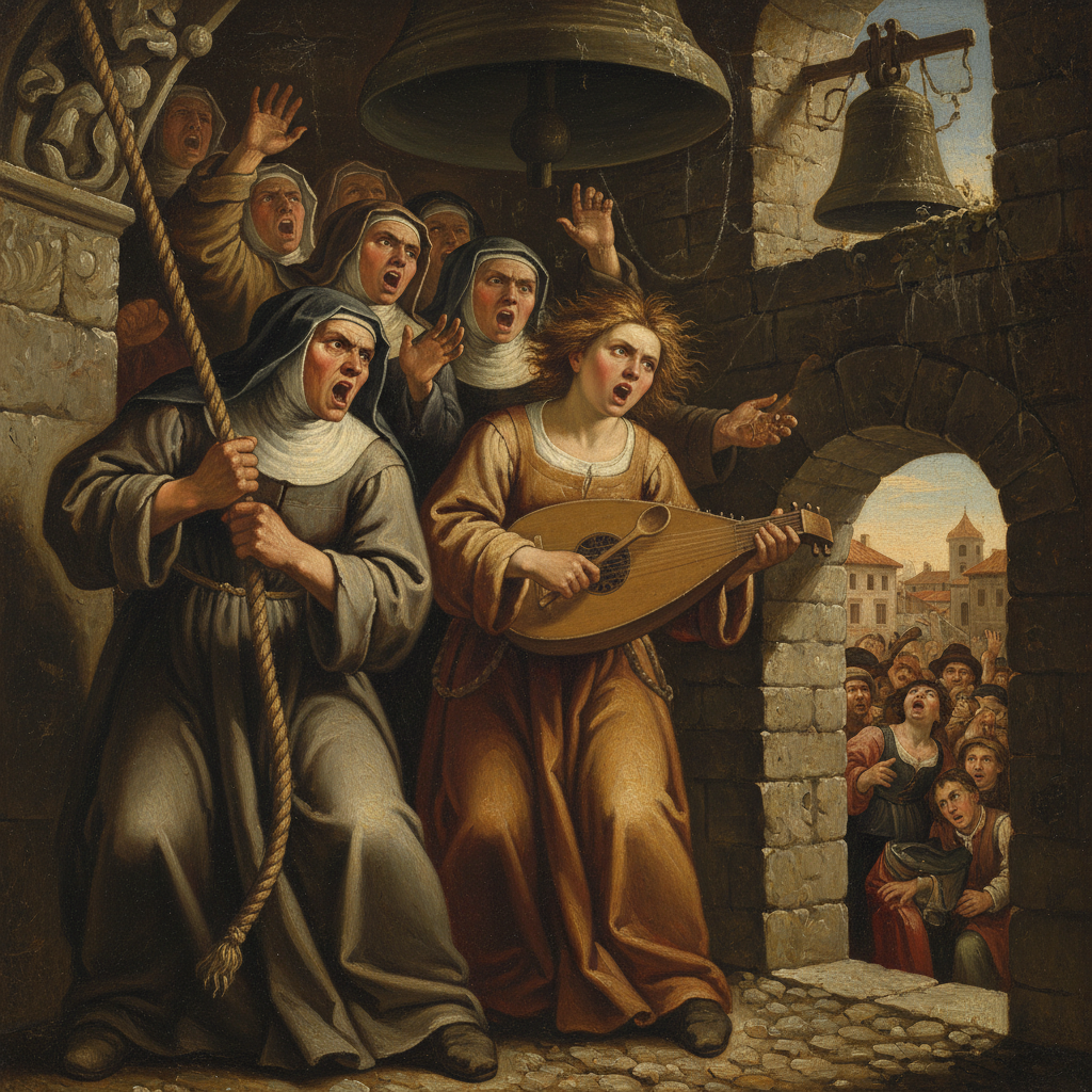 Illustration for "FOR THOSE ABOUT TO ROCK, WE EXCOMMUNICATE YOU"