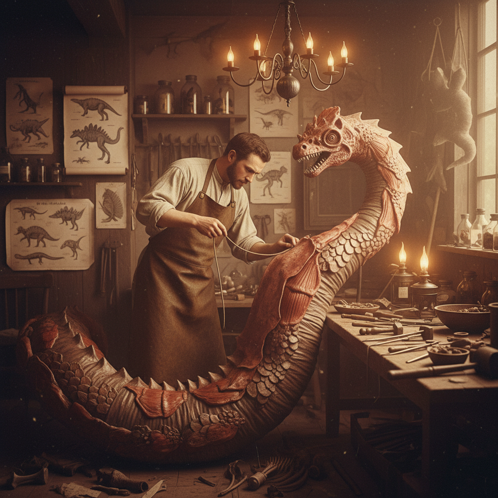 “Right,” he muttered, “just one more spleen and the neck is finished.”