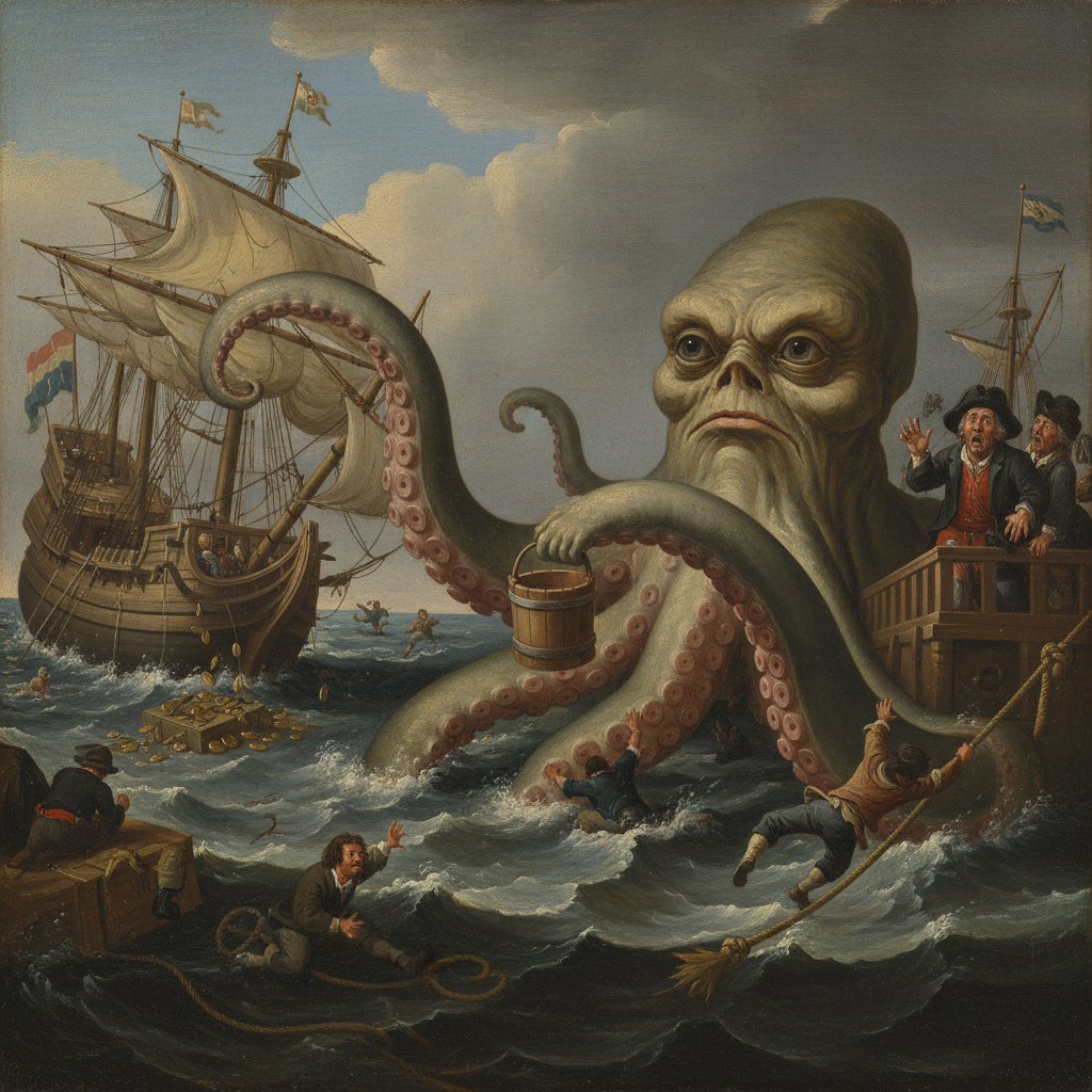 Illustration for "The Great Dutch Sea Monster Toll-pocalypse of 16-Whenever"