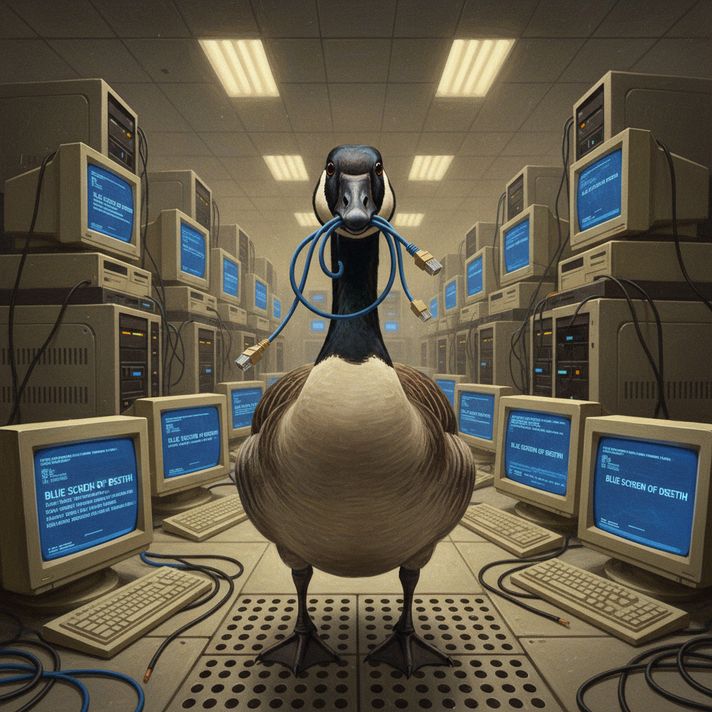 Illustration for "The Great Un-Plugging of Ninety-Nine"
