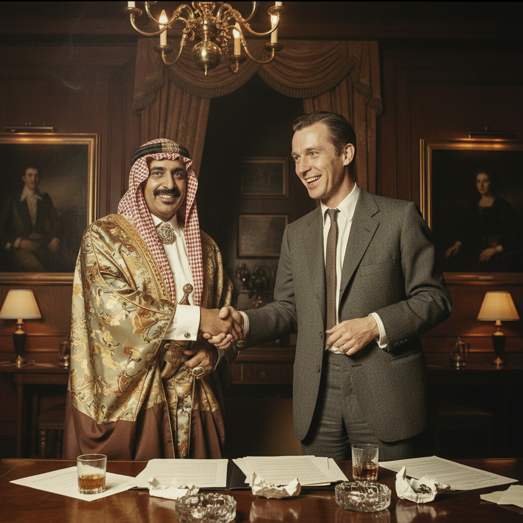 Illustration for "THE SHEIKH WHO BOUGHT A REVOLUTION"