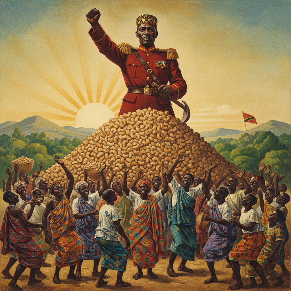 Illustration for "How One Saintly Schoolteacher Got the Planet Horny for Cashews and Wrecked the Global Economy"