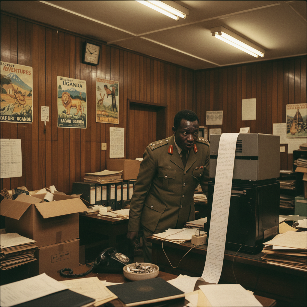Illustration for "UGANDA ACCIDENTALLY DECLARES WAR ON TANZANIA VIA TYPO"
