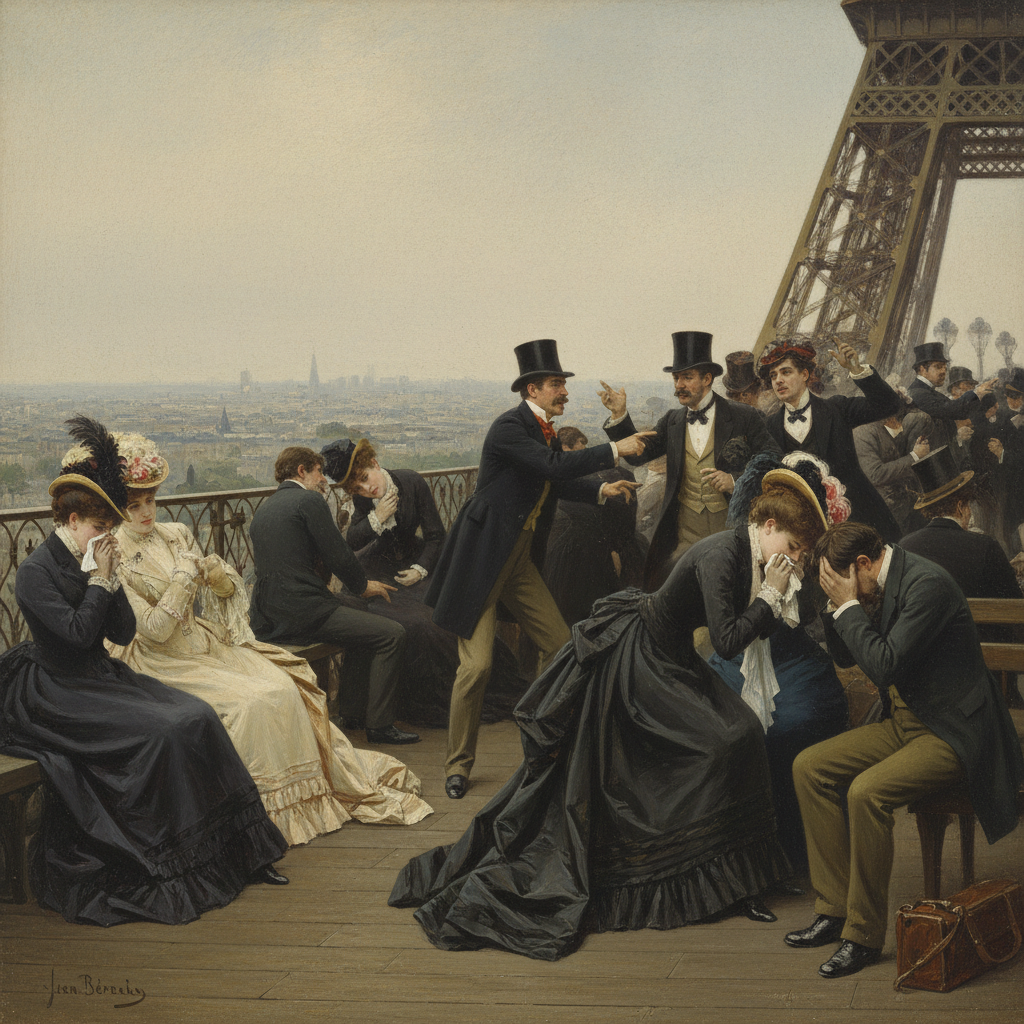 Illustration for "Paris Builds an Anxiety Engine"