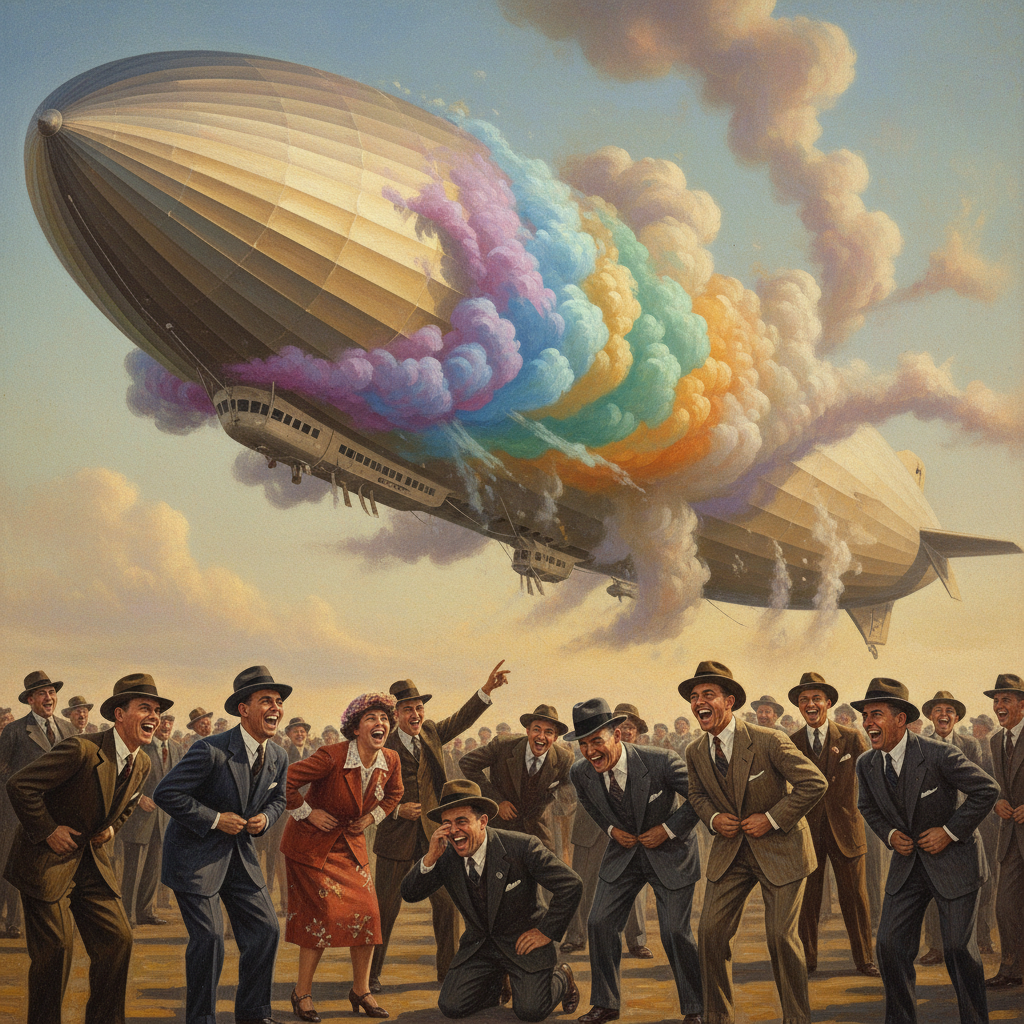 Illustration for "The Hindenburg’s Helium Problem Had a Simple, Hilarious Solution"