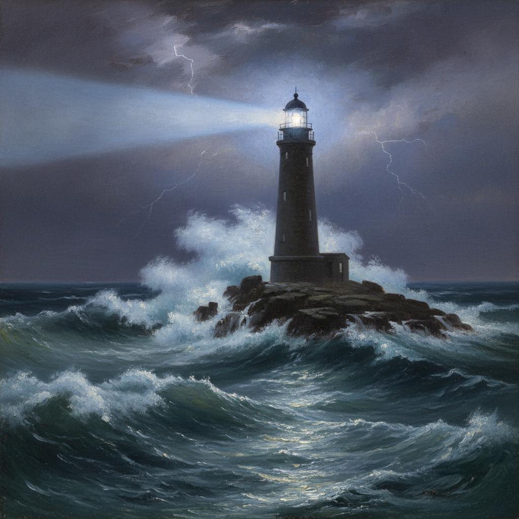 Skerryvore, shortly after the Northern Lighthouse Board declared the shaking to be ‘bracing’.