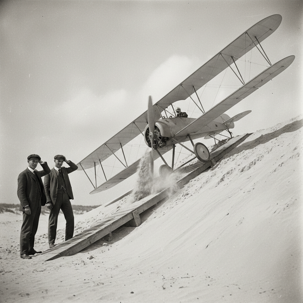 “Well, Wilbur, it appears we have failed upwards.”