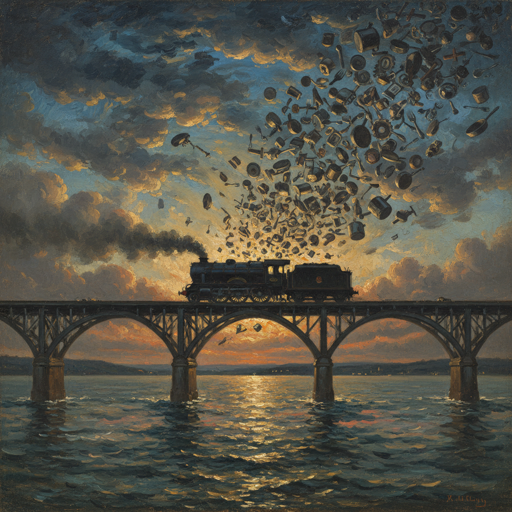 Illustration for "Isambard Kingdom Brunel Finally Builds a Bridge Too Far"