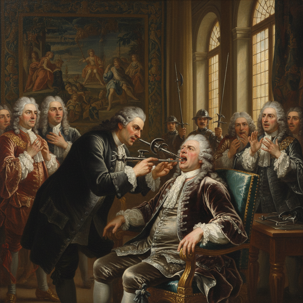 Illustration for "The King’s Teeth, and Other Collateral Damage"