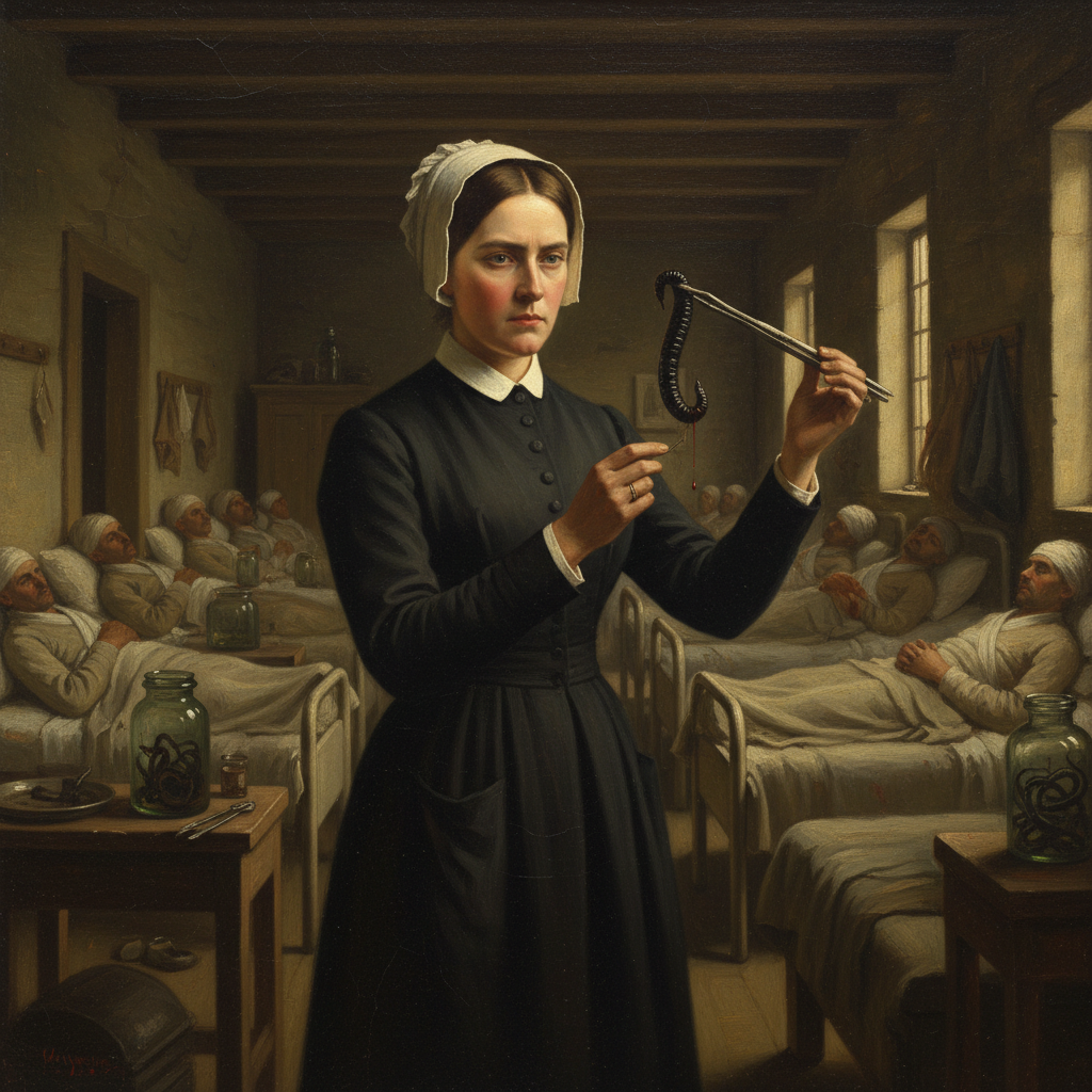 Illustration for "The Lady with the Leech"