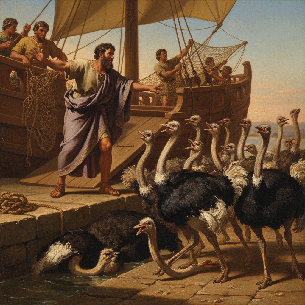 Illustration for "Hanno’s Big Fucking Birds"