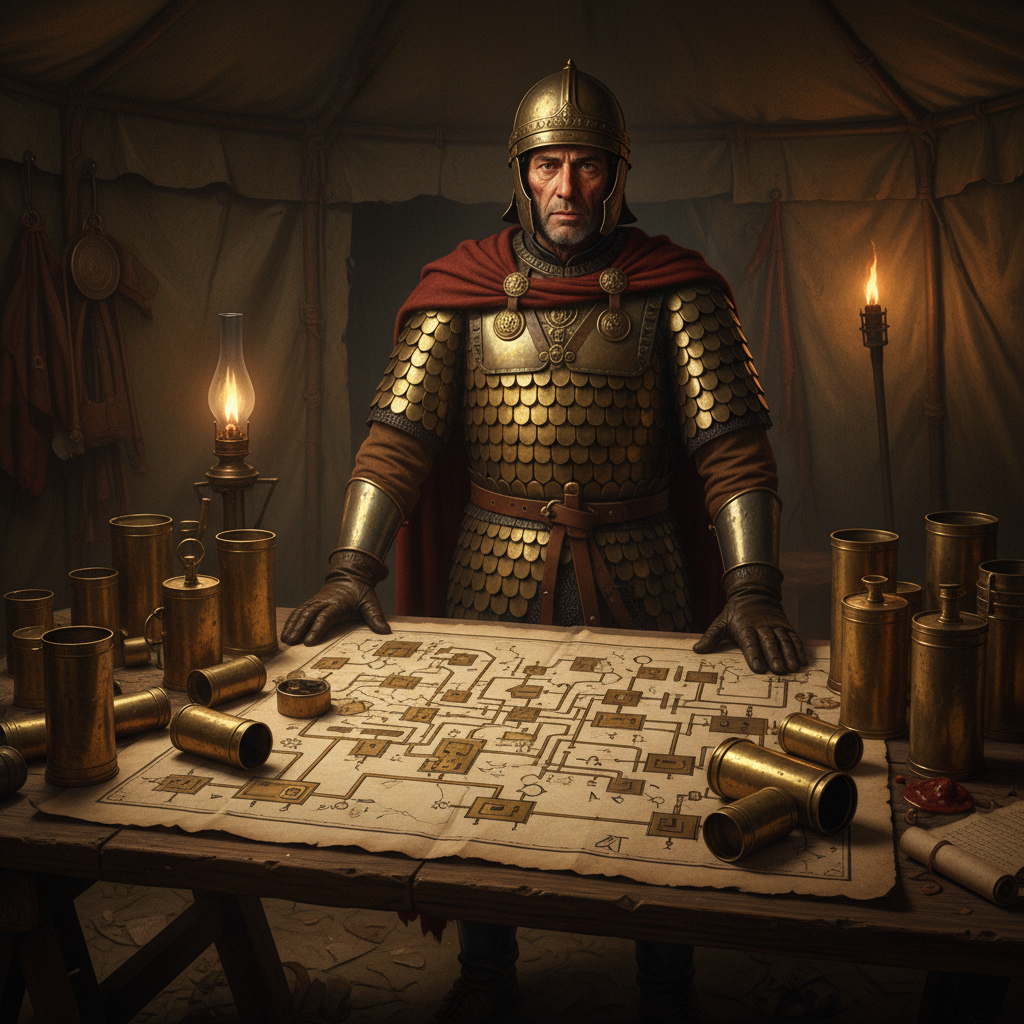 General Belisarius calculates the optimal PSI required to fire his legions, one at a time, toward the Vandalic Kingdom.