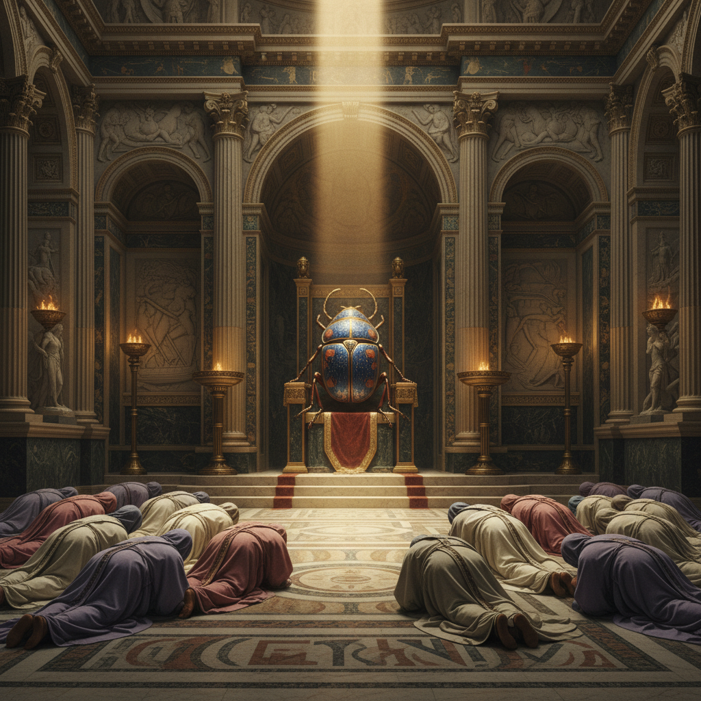 Illustration for "Carthage Elects Sentient Poop-Ball, Baffles History"
