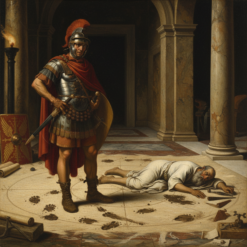 He was warned not to disturb the circles. The floors were another matter.