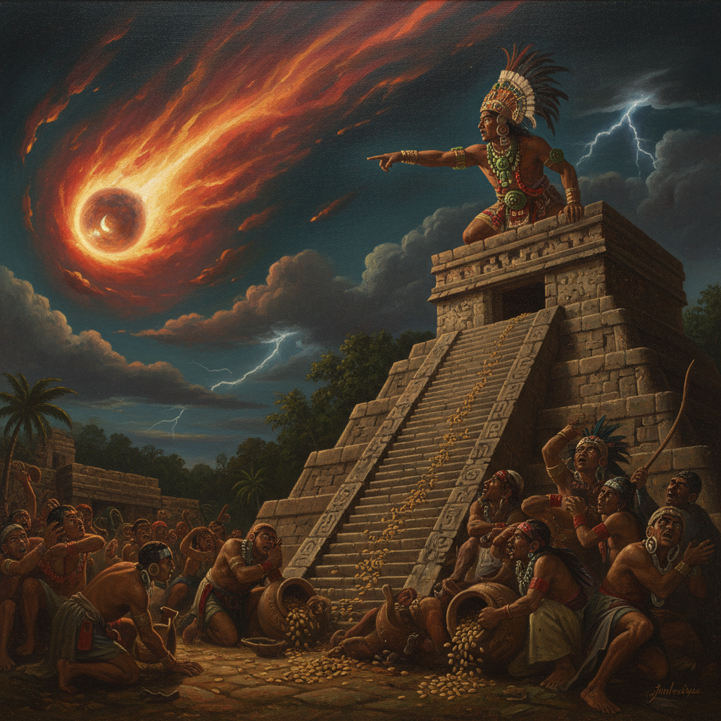 Illustration for "THE UNTHINKABLE: ANCIENT DUMBASS BANS CHOCOLATE"