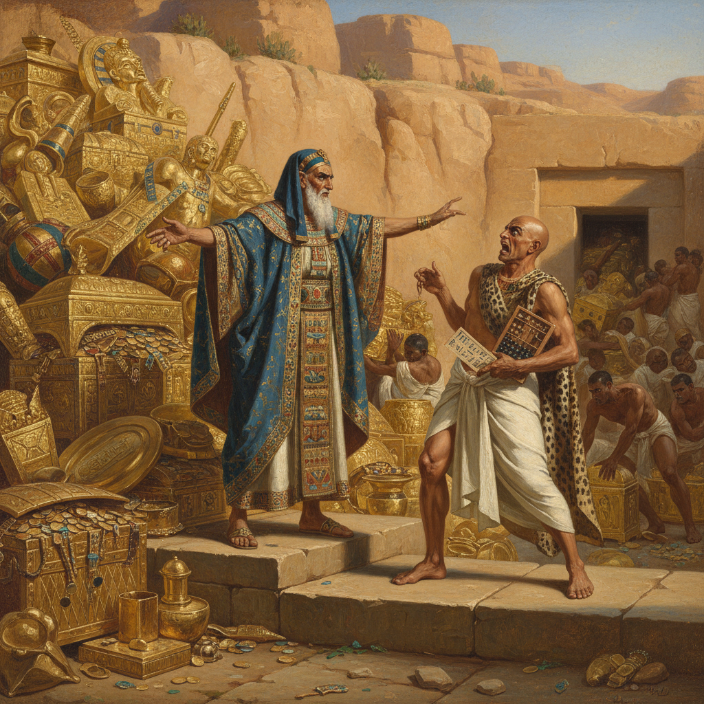 Illustration for "King Tut’s Golden Hoard Was Actually History’s First Offshore Account"