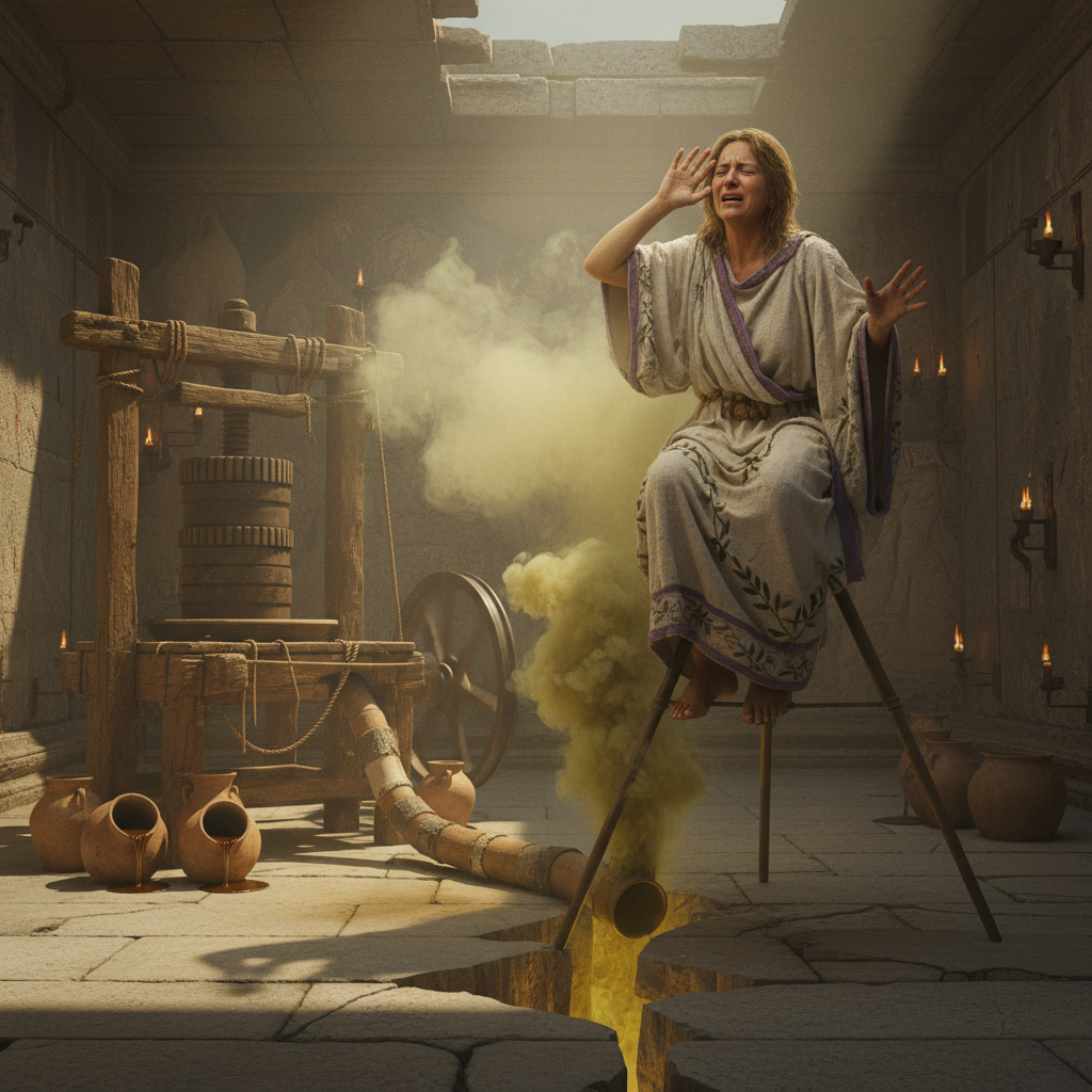 Divine inspiration, now with 20% more rancid olive oil.