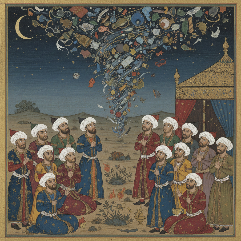 Illustration for "That Time a Persian Stargazer Found God’s Butthole"