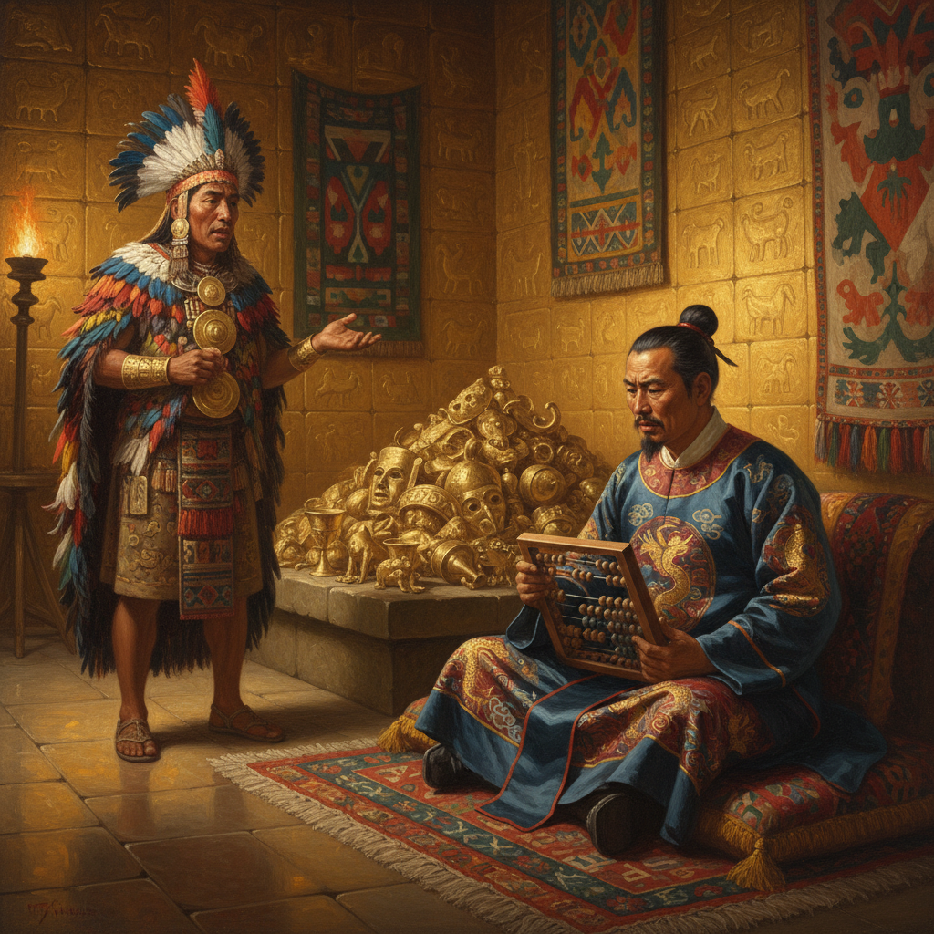 Look, pal, my emperor doesn't care if it ‘represents the sun god’s tears’—what’s the ounce-to-tael conversion rate?
