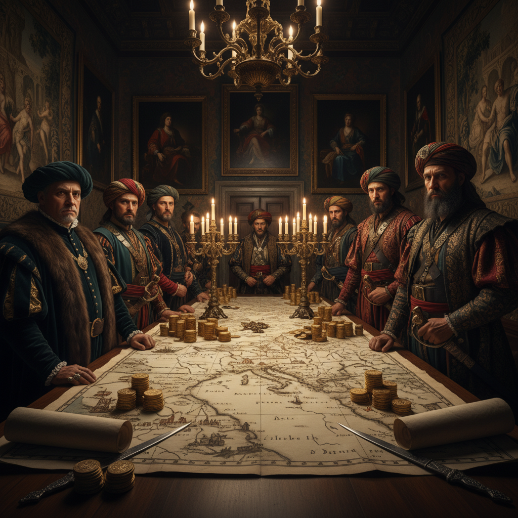 Illustration for "VENETIAN VC FIRM INVENTS CORPORATE RAIDING. LITERALLY."