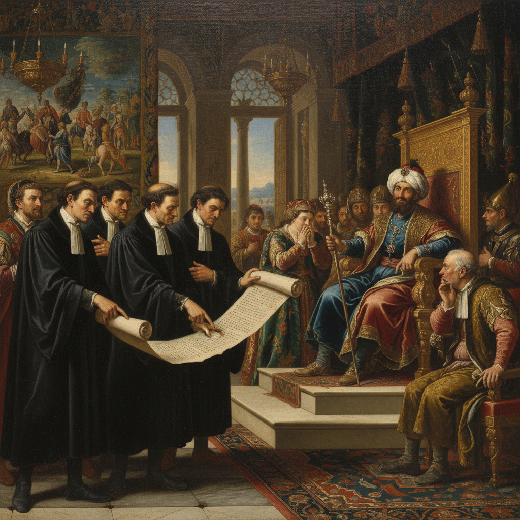 Illustration for "THE LAWSUIT THAT ALMOST BROKE ISLAM"