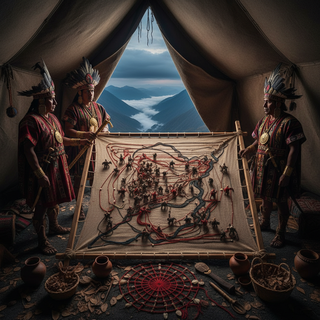 Illustration for "THE PROPHETIC PONCHOS OF PUMAWANKA"