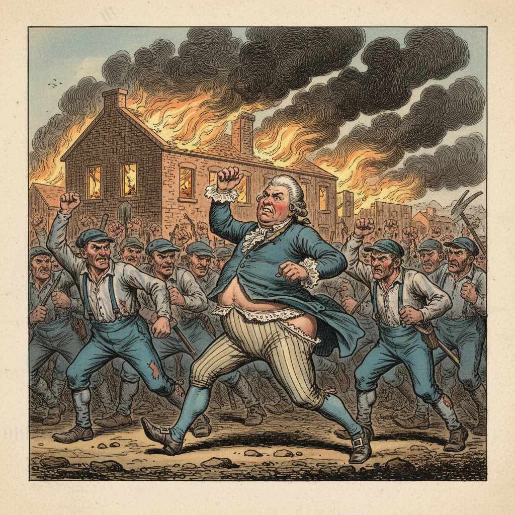 A minor wardrobe malfunction during a period of industrial unrest.