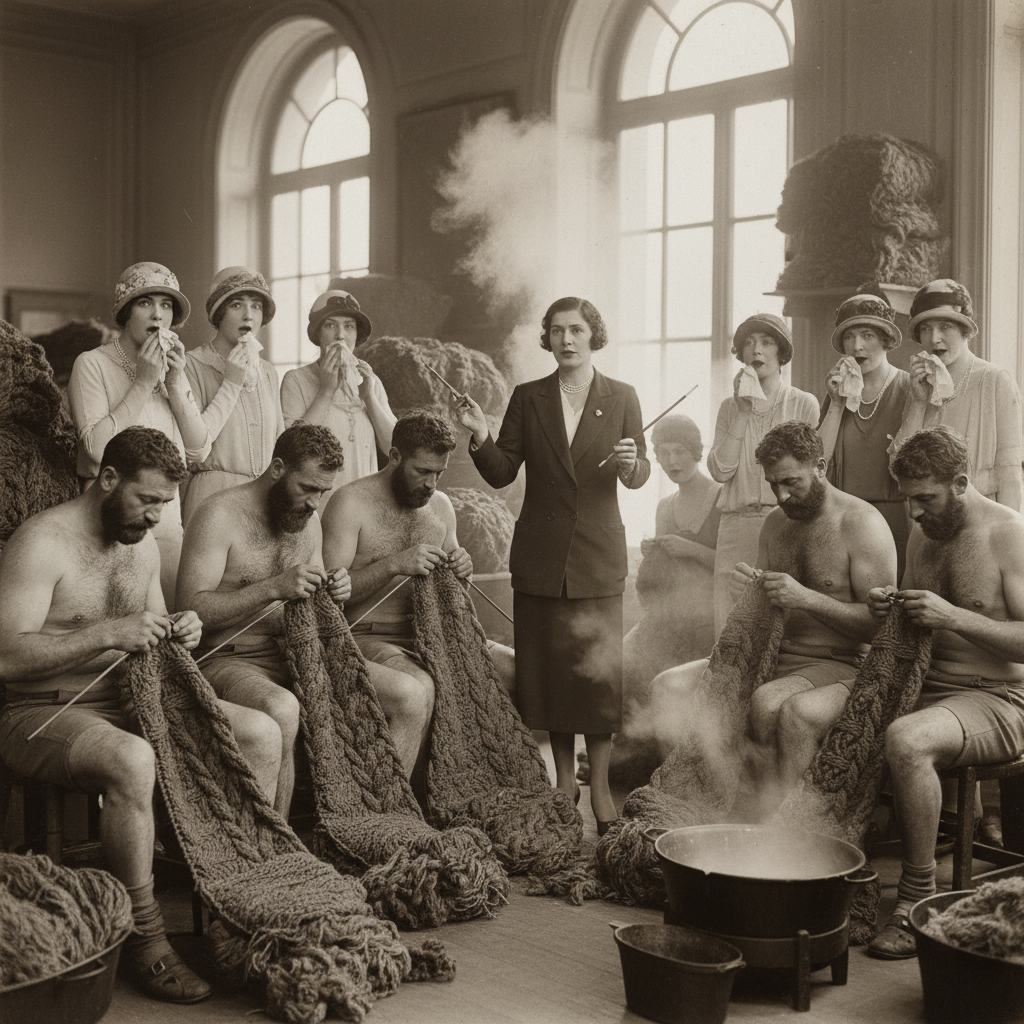 Illustration for "How One Ship of Lost Dye Gave Us Coco Chanel, Queen of Rough Knits"