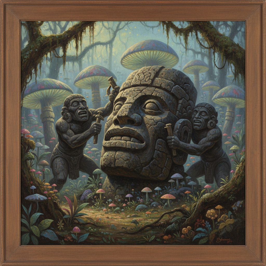 Illustration for "Stone-Faced, Spore-Brained, and Southbound"