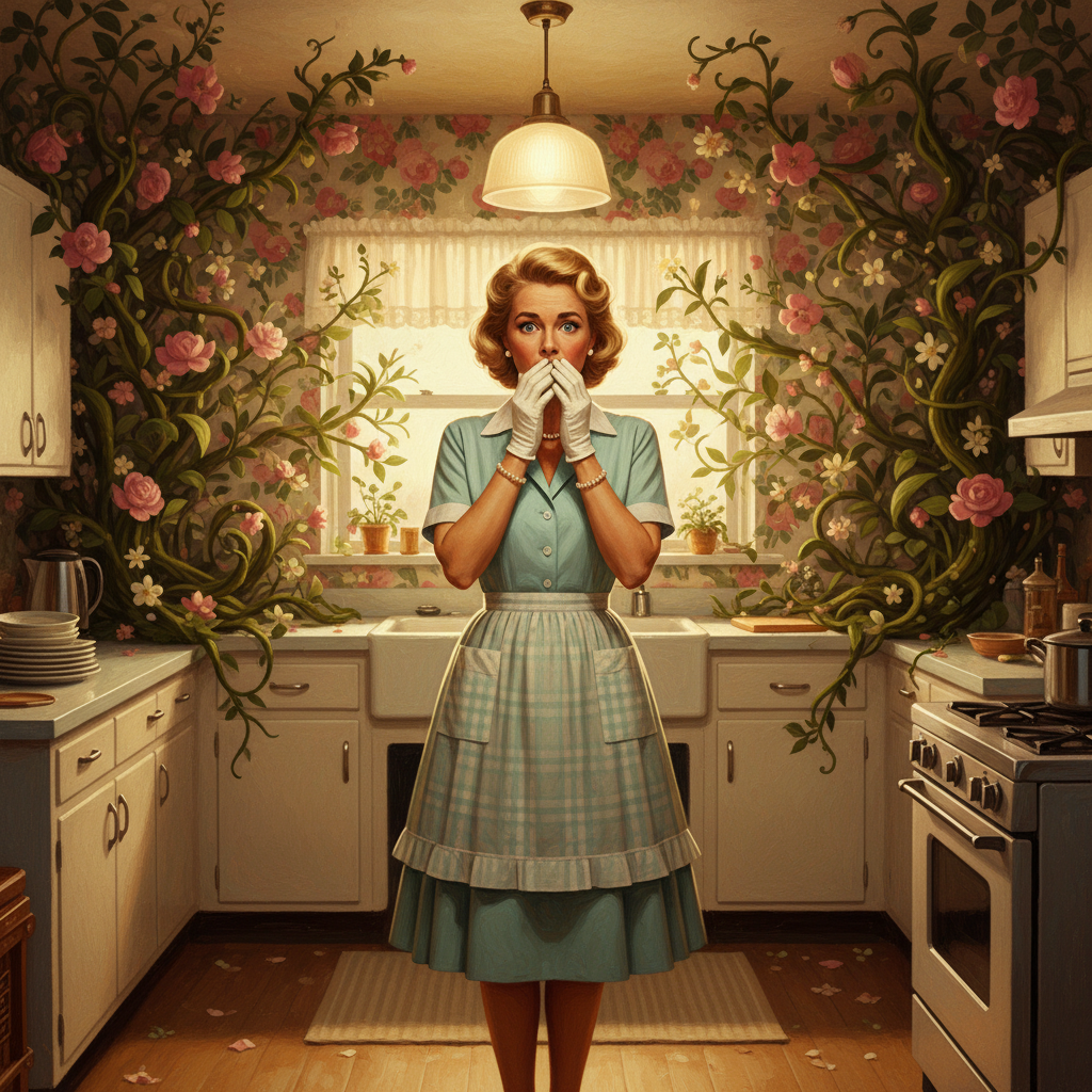 Illustration for "That Time a Commie Ghost Signal Made Your Grandma Lick the Wallpaper"