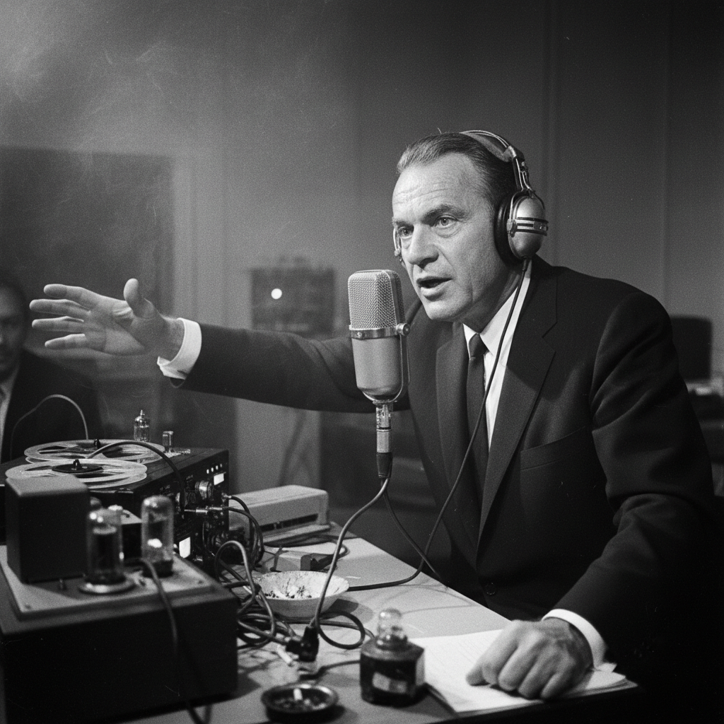 Illustration for "That One Giant Leap for Richard Nixon"
