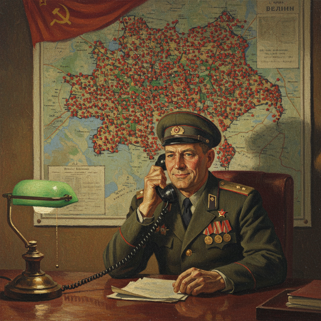 Colonel Ivan Serov books a one-way flight for three lucky physicists.