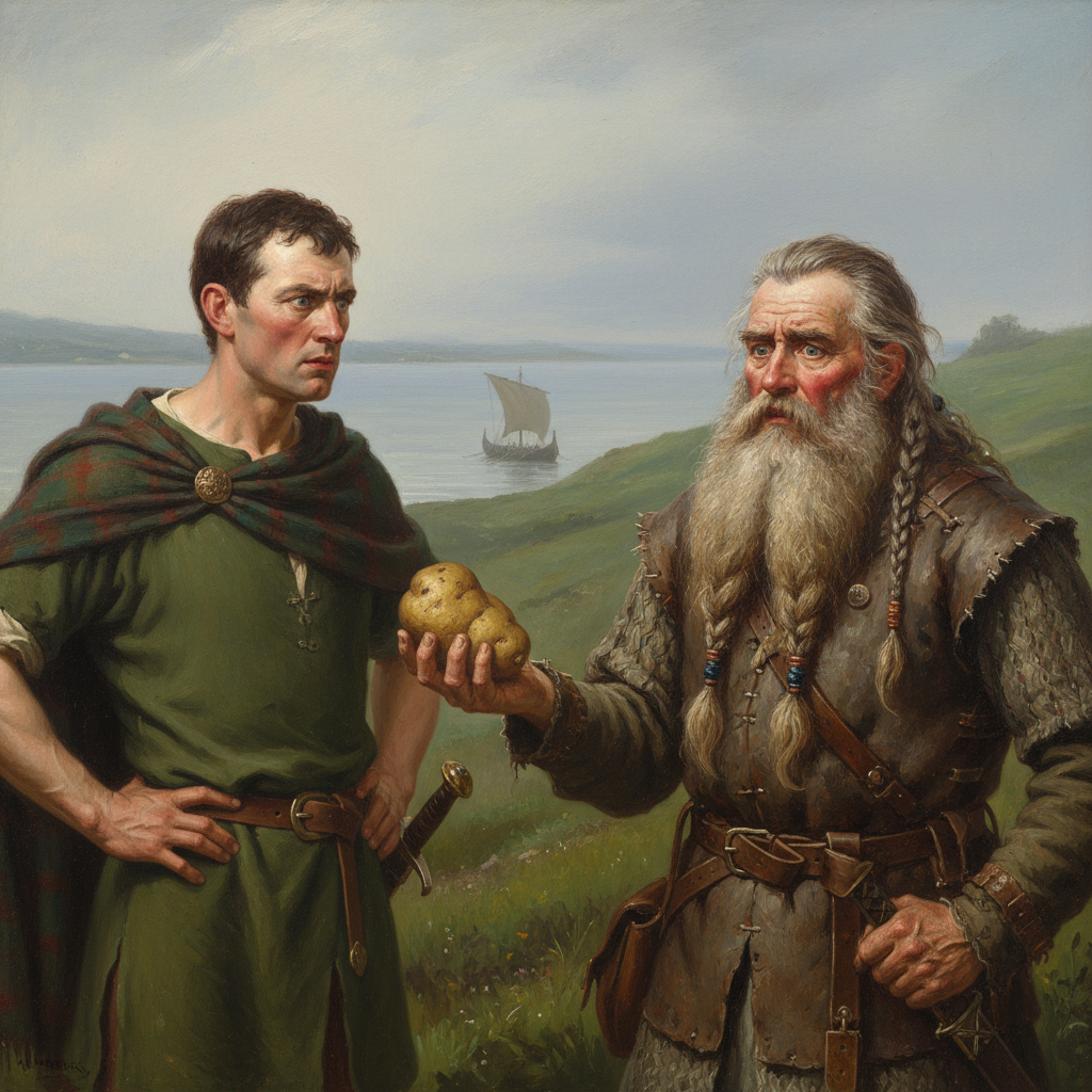 Illustration for "VIKINGS ACCIDENTALLY INVENT THE CHIPPY 500 YEARS EARLY"