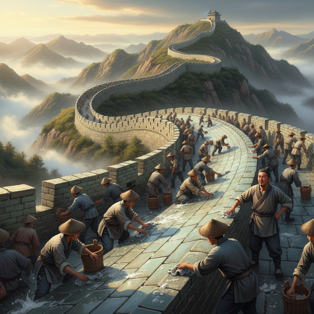 Illustration for "The Great Wall Gets A Polish"